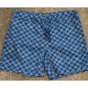 Lrl by Ralph Lauren denim shorts 12 women 100% cotton Soft Relax Blue White